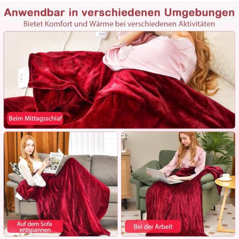 HOMCOM Heizdecke Dualzone 160x140cm - Kuschelige Wärme Für Paare Mit Timer