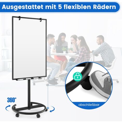 Vinsetto Magnetisch Whiteboard Op Wielen In Hoogte Verstelbaar Droog Uitwisbaar Pennenbakje~0v4p2eb4hbg01