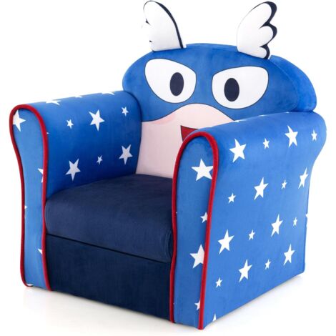 COSTWAY Kindersessel Kindersofa Kindercouch Babysessel für Mädchen und Jungen Kindermöbel Kinder Sessel Schaumstoff (Raumschiff, Bunt, Super Wings)