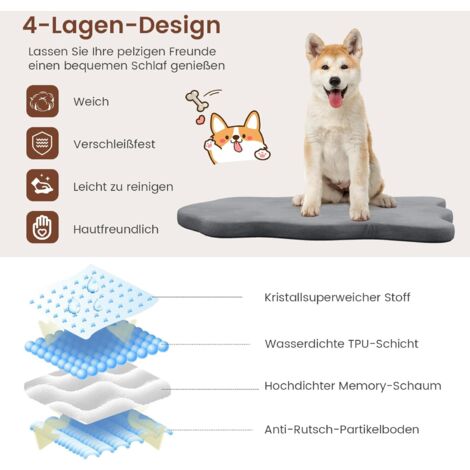The Dog's Bed Orthopädisches Hundebett Mit Premium Memory-Schaum - Wasserdicht, Waschbar, Für Große Hunde