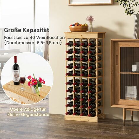 Modernes Weinregal Für Die Arbeitsplatte – Einzel-Flaschenhalter In Blau | Deko & Aufbewahrung Für Küche & Bar