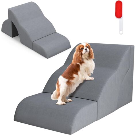 Hunderampe Für Bett & Couch – Tragbare Treppe Für Kleine Hunde, Rutschfest, Leicht & Maschinenwaschbar