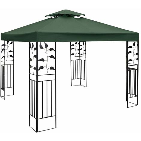 Pavillondach Ersatzdach mit Kaminabzug PVC Wasserdicht Plane Dach Pavillon 3*3 m 