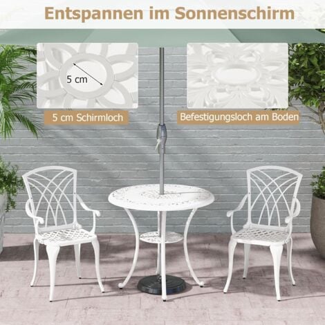 COSTWAY 5TLG. Gartenmöbel Set aus Aluminiumguss, wetterfeste