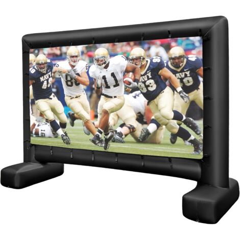 COSTWAY Aufblasbare Beamer Leinwand, 116 Zoll, Projektor Leinwand mit Gebläse und Erdspieße, 16:9, HD, 4K, doppelseitige Projektionsleinwand für Familienaktivitäten im Innen- & Außenbereich (1/5)
