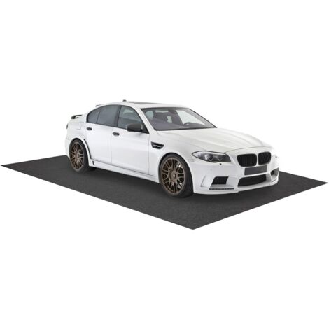COSTWAY Garage Bodenmatte, 252,5 x 221 cm, Ölmatte Garagenbodenmatte Auto, Bodenmatte rutschfest & wasserabweisend & wiederverwendbar, Antirutschmatte Garagenmatte, inkl. doppelseitigem Klebeband