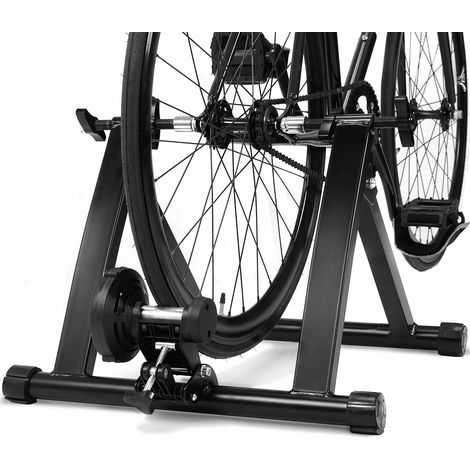 COSTWAY Rollentrainer aus Stahl, Cycletrainer klappbar, Fahrrad Heimtrainer  fuer Indoor Fahrradtraining, Fahrradtrainer bis zu 150 KG