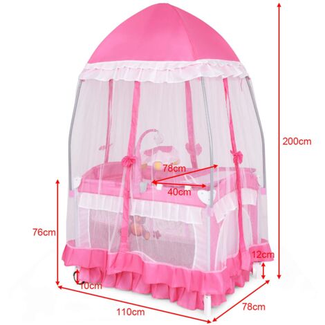 Reisebett Babybett Kinderreisebett Laufstall klappbett 2 Ebene mit Wickelauflage 