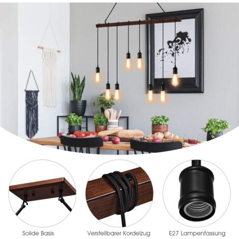 Coole Vintage Pendelleuchte Im Industrie-Look – Rot, E27, Verstellbar, 95 Cm Kabel – Perfekt Für Wohnzimmer, Café & Bar