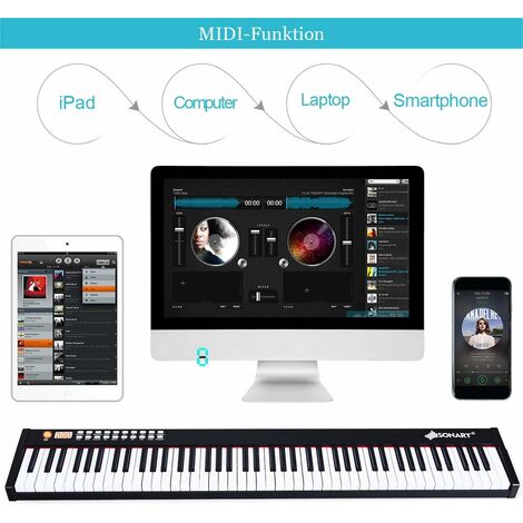 15 Tasten Pocket Piano Mini - Elektronisches Klavier Mit 3 Sounds & Beleuchtung