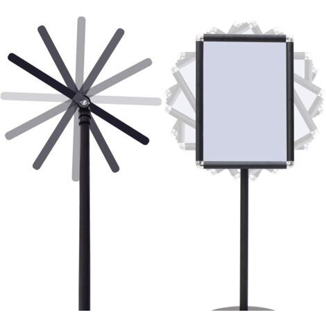 COSTWAY Infoständer A4 2er Set - Höhenverstellbar & Drehbar Für Menüs & Werbung