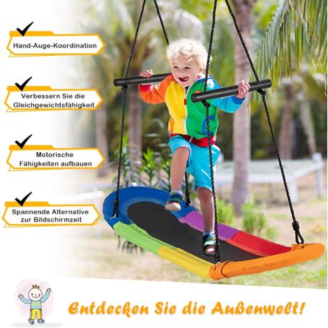 COSTWAY Nestschaukel 100160cm verstellbar, 150kg, Baumschaukel