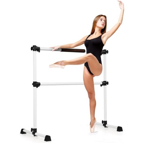 COSTWAY Ballettstange freistehend, Ballet Bar hoehenverstellbar, Ballett Barre aus Eisen, Stretch Barre bis 50KG belastbar, ideal für Kinder und Erwachsene