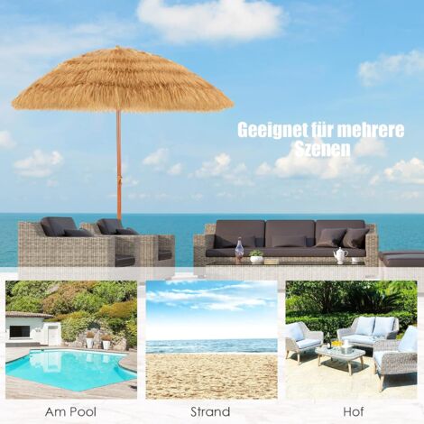 Strandschirm Neigbar – 2,2m Anglerschirm Mit UV50+ Schutz, Windstabilität & Sandanker Für Strand & Garten