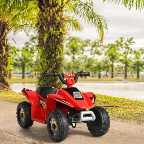 COSTWAYElektrische kinderquad met opbergruimte, 12 V, LED-verlichting, 6 wielen, 3-6 km/u, elektrische auto voor kinderen vanaf 3 jaar (rood COSTWAYElektrische kinderquad met opbergruimte, 12 V, LED-verlichting, 6 wielen, 3-6 km/u, elektrische auto voor kinderen vanaf 3 jaar (rood