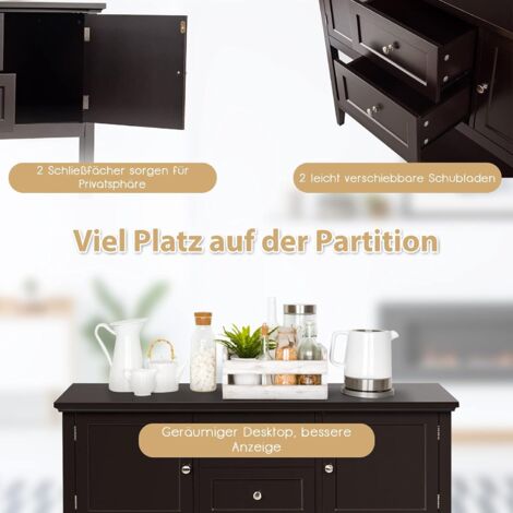 HOMCOM Konsolentisch Im Industriedesign, Beistelltisch, Sideboard, 1