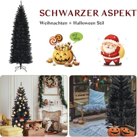 COSTWAY Bleistift Weihnachtsbaum Mit Metallständer & Klappsystem ...