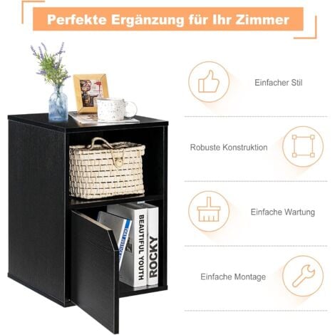 RONIPIC Couchtisch 80cm Mit 2 Ebenen - Landhausstil Aus MDF Holz