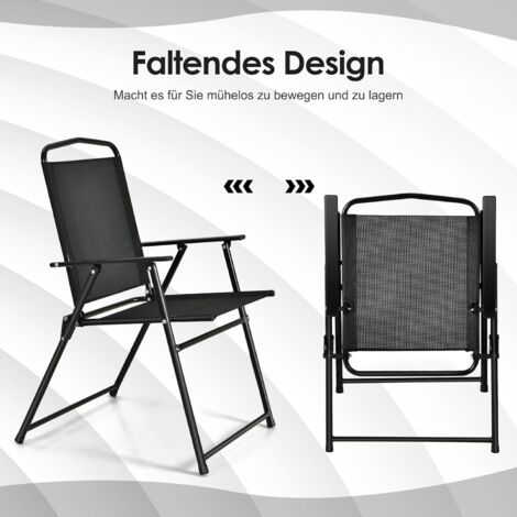 HOME DECO FACTORY – 2 Klappstühle Bella Vita Taupe Für Draußen – Stylischer Outdoor-Stuhl Aus Stahl Mit Kiefern-Sitz