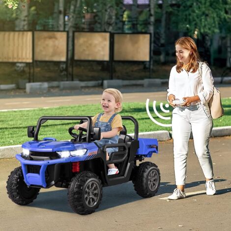 Kinder Caterpillar Elektroauto 12V Muldenkipper Zum Draufsitzen Mit Sandschaufel & Kippbett & Megafon