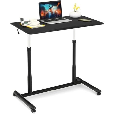 Dripex Schreibtisch höhenverstellbar, Computertisch mit Rollen