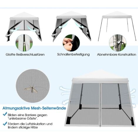COSTWAY 3x3 m Pop Up Pavillon mit und Sandsäcke