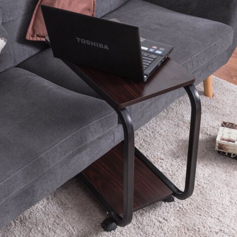 COSTWAY Laptoptisch Notebooktisch Stehtisch Pflegetisch Couchtisch Beistelltisch Rolltisch mit Rollen