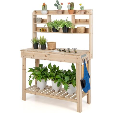 Pflanztisch Holz Gärtnertisch, Arbeitstisch, Blumentisch Classic Ablage Für