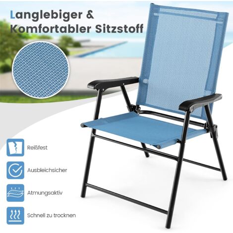 2er Set Gartenstühle Aus Polyrattan Mit Armlehnen Klappstühle