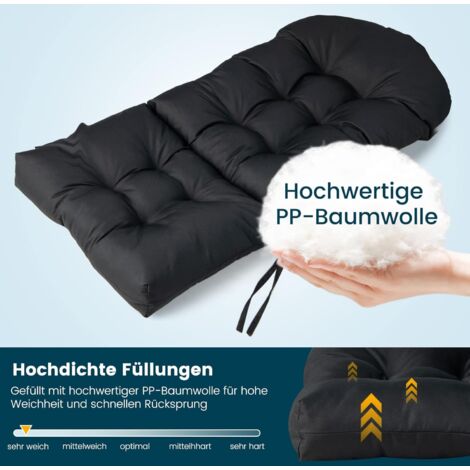 Hochlehner Auflage 110x50x10cm - Gartenstuhl Kissen Wasserdicht