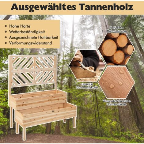 spalier mit blumenkasten rankgitter XL SPALIER Rattan (breite Version) Farbe: Anthrazit  Kreher Technik
