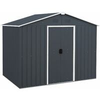 COSTWAY Gerätehaus Metall, 236x174x190 cm, Geräteschuppen abschließbar