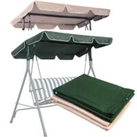COSTWAY Sonnendach Ersatzdach Dachbezug Dachplane für Hollywoodschaukel Gartenschaukel beige
