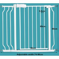 Schutzgitter Ausziehbar 74-98 cm Türgitter Treppenschutzgitter Absperrgitter 