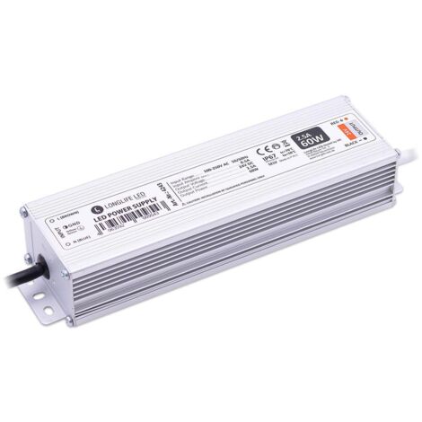 LED Netzteil 60W 24V 2.5A IP67 LongLife LED JLV-24060KA-S Schaltnetzteil Konstantspannung CV