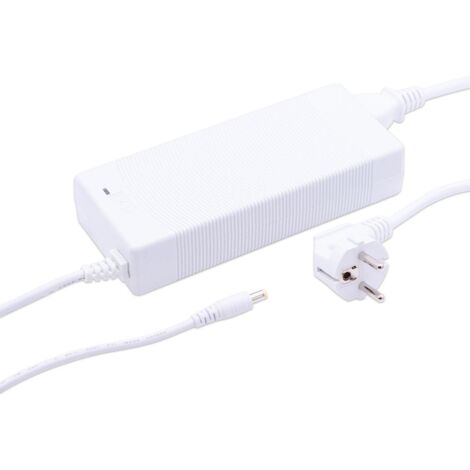 LongLife LED Tischnetzteil 60W – 12V, 5A, Hohlstecker 5.5/2.1mm, EU-Stecker, Weiß, CE, 2 Jahre Garantie