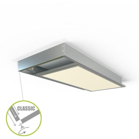 LED Panel Aufbaurahmen Classic 30x60cm silber Aufputz Montagerahmen