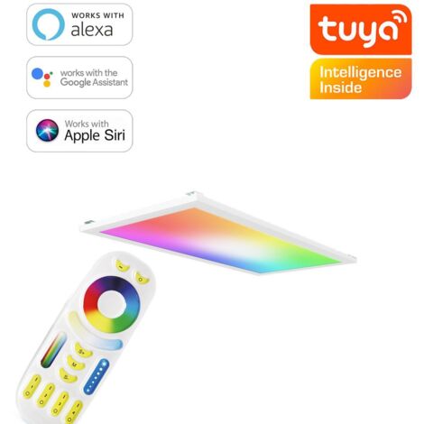 RGB+CCT LED Panel 60x30cm inkl. MiBoxer Smarthomesteuerung 24W 24V Rahmen weiß - Panelmontage:  Z Halterung für Wand und Deckenmontage (1/5)