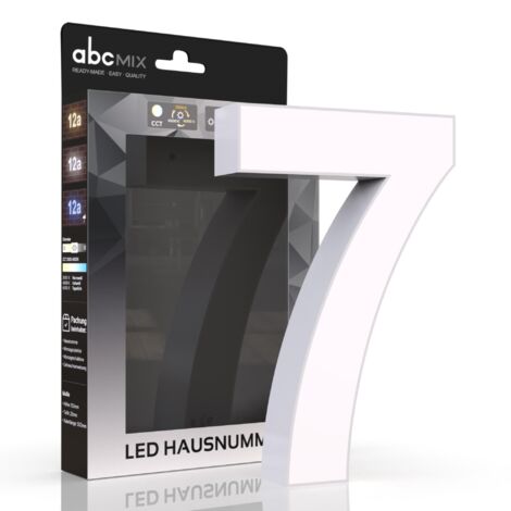 LED Hausnummer - 7 - CCT 12V 2700K/4000K/6500K