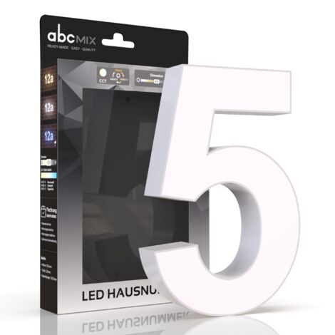 LED Hausnummer - 5 - CCT 12V 2700K/4000K/6500K (1/5)