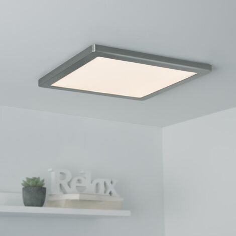 CCT LED Ein-Aufbaustrahler eckig silber 3000/4000/6000K silberfarbiger Abdeckring - Ausführung: 24W 290x290mm (1/5)