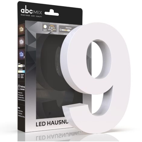 LED Hausnummer - 9 - CCT 12V 2700K/4000K/6500K