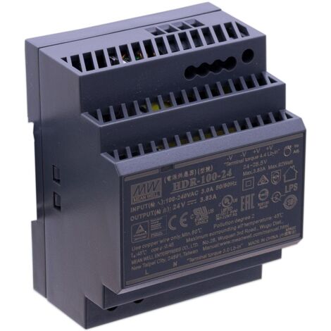 Mean Well HDR-100-24 LED Hutschienen Netzteil 92W 24V 3.83A DIN Rail CV