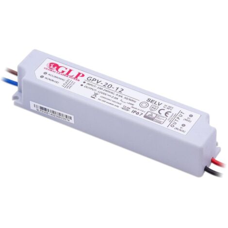 GLP GPV-20-12 LED Netzteil 20W 12V 2A IP67 Schaltnetzteil CV