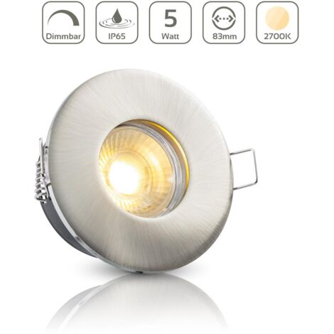 Einbauspot IP65 rund - Farbe: Edelstahl - LED Leuchtmittel: GU10 5W warmweiß dimmbar (1/5)
