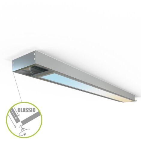 LED Panel Aufbaurahmen Classic 120x15cm silber Aufputz Montagerahmen
