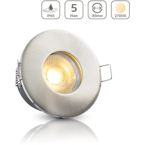 Einbauspot IP65 rund - Farbe: Edelstahl - LED Leuchtmittel: GU10 5W warmweiß (1/5)
