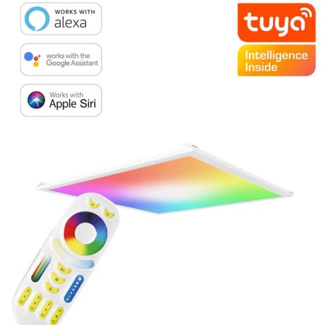 RGB+CCT LED Panel 60x60cm inkl. MiBoxer Smarthomesteuerung 48W 24V Rahmen weiß - Panelmontage:  Z Halterung für Wand und Deckenmontage (1/5)
