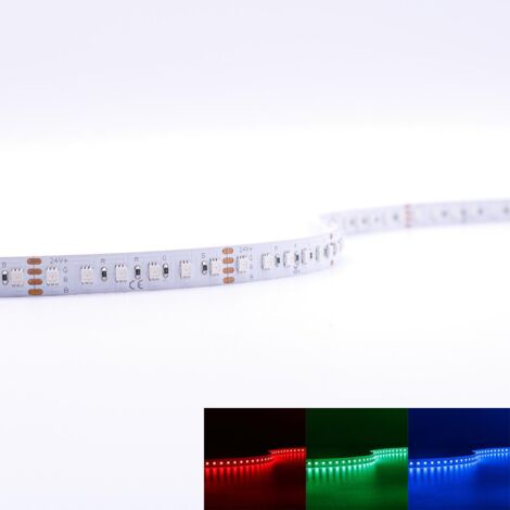 HighLumen 24V LED Streifen 5M 18W/m 120LED/m 10mm Farbwechsel - Lichtfarbe: RGB - Schutzart: IP20 (1/5)