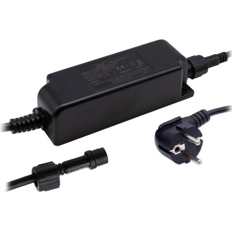 Outdoor Netzteil 60W 24V DC 2.5A IP67 - Ausschließlich für Beleuchtungssysteme geeignet - Schwarz